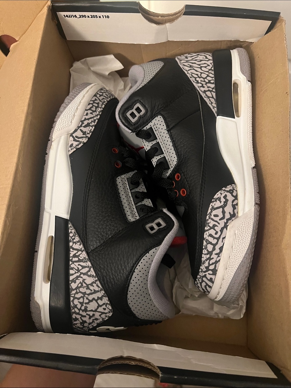 Jordan Men's Black, Gray and White Retro Sneakers